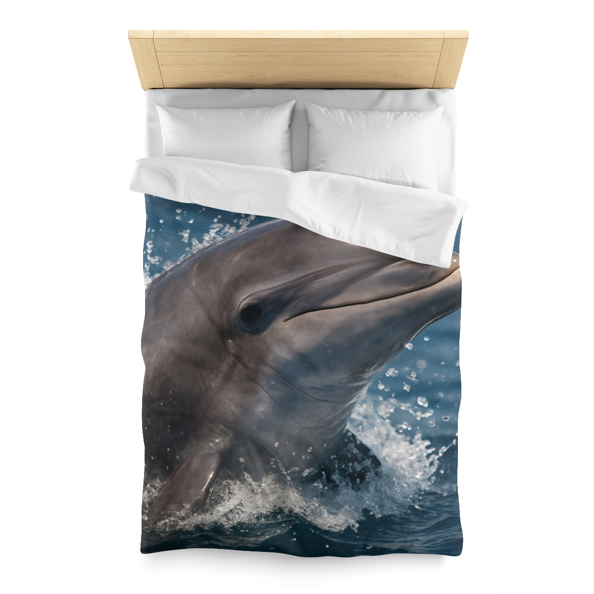 Mirrorflash Common Bottlenose Dolphin designer printed duvets