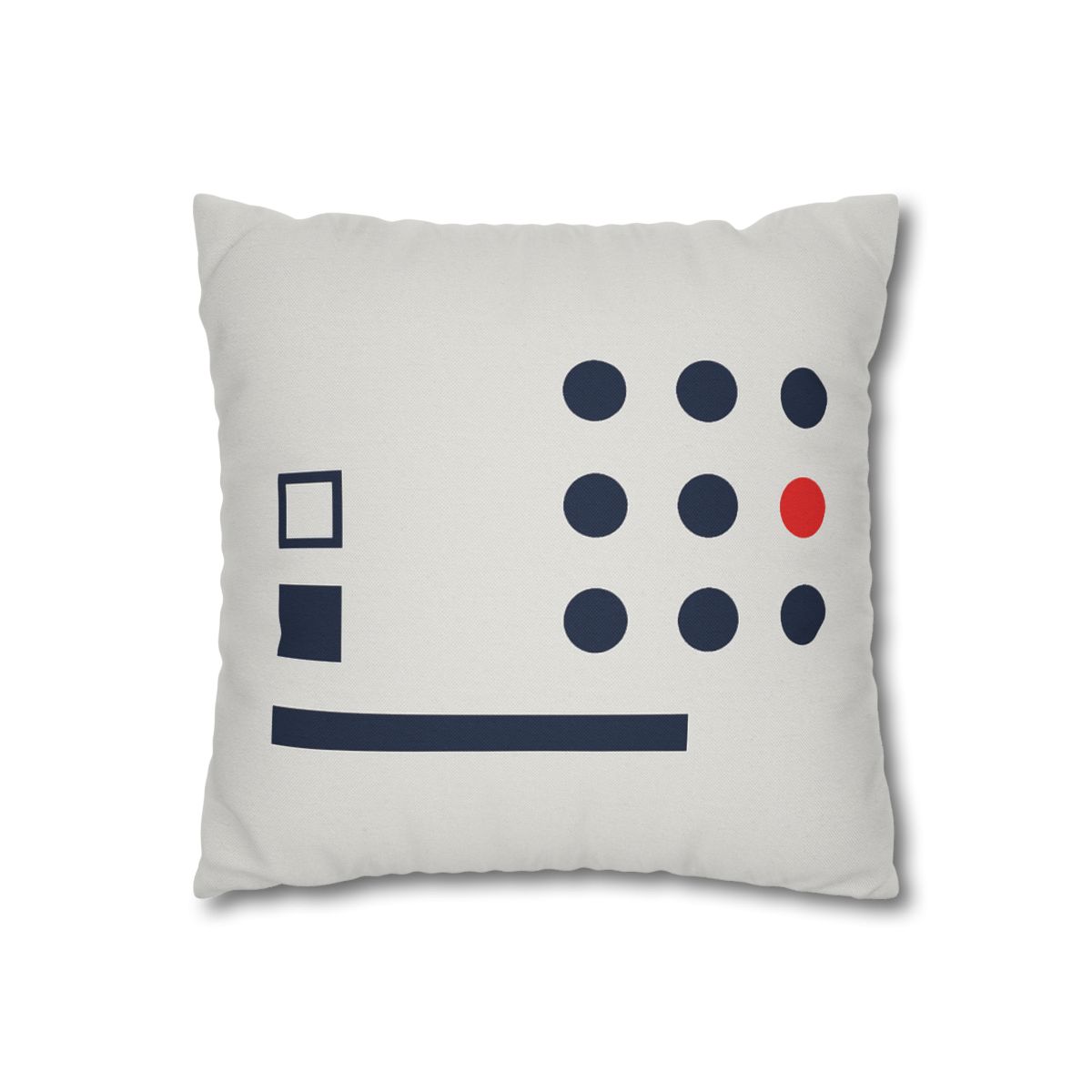 Missing Cell Dot Grid With Long Bar personalized pillow covers