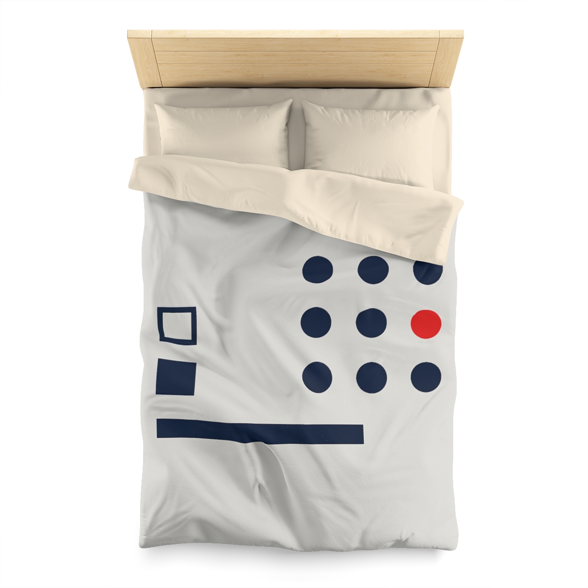 Missing Cell Dot Grid With Long Bar designer printed duvets