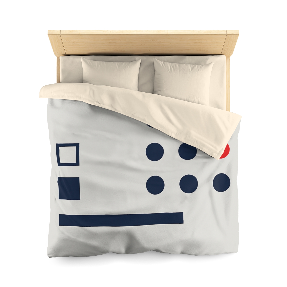 Missing Cell Dot Grid With Long Bar designer printed duvets