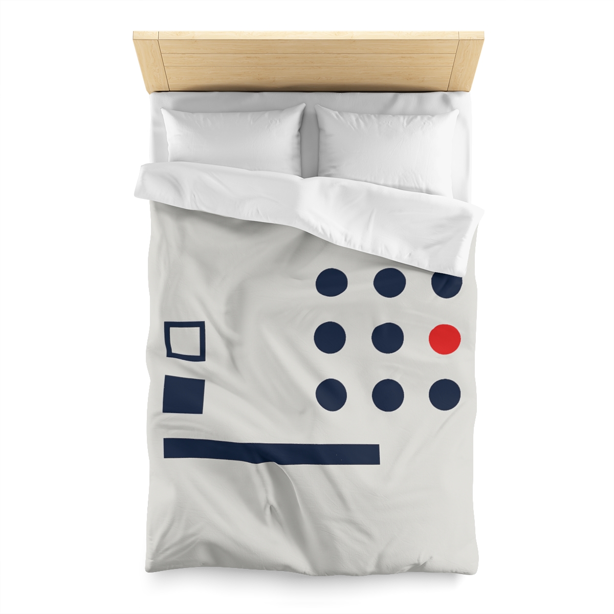 Missing Cell Dot Grid With Long Bar designer printed duvets