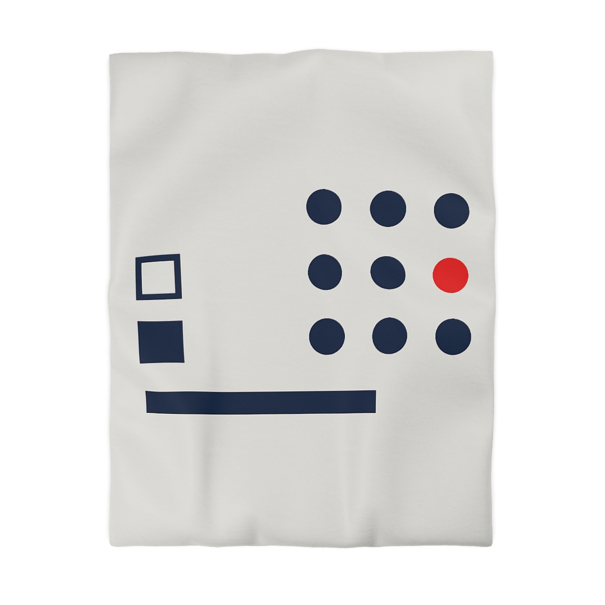 Missing Cell Dot Grid With Long Bar designer printed duvets