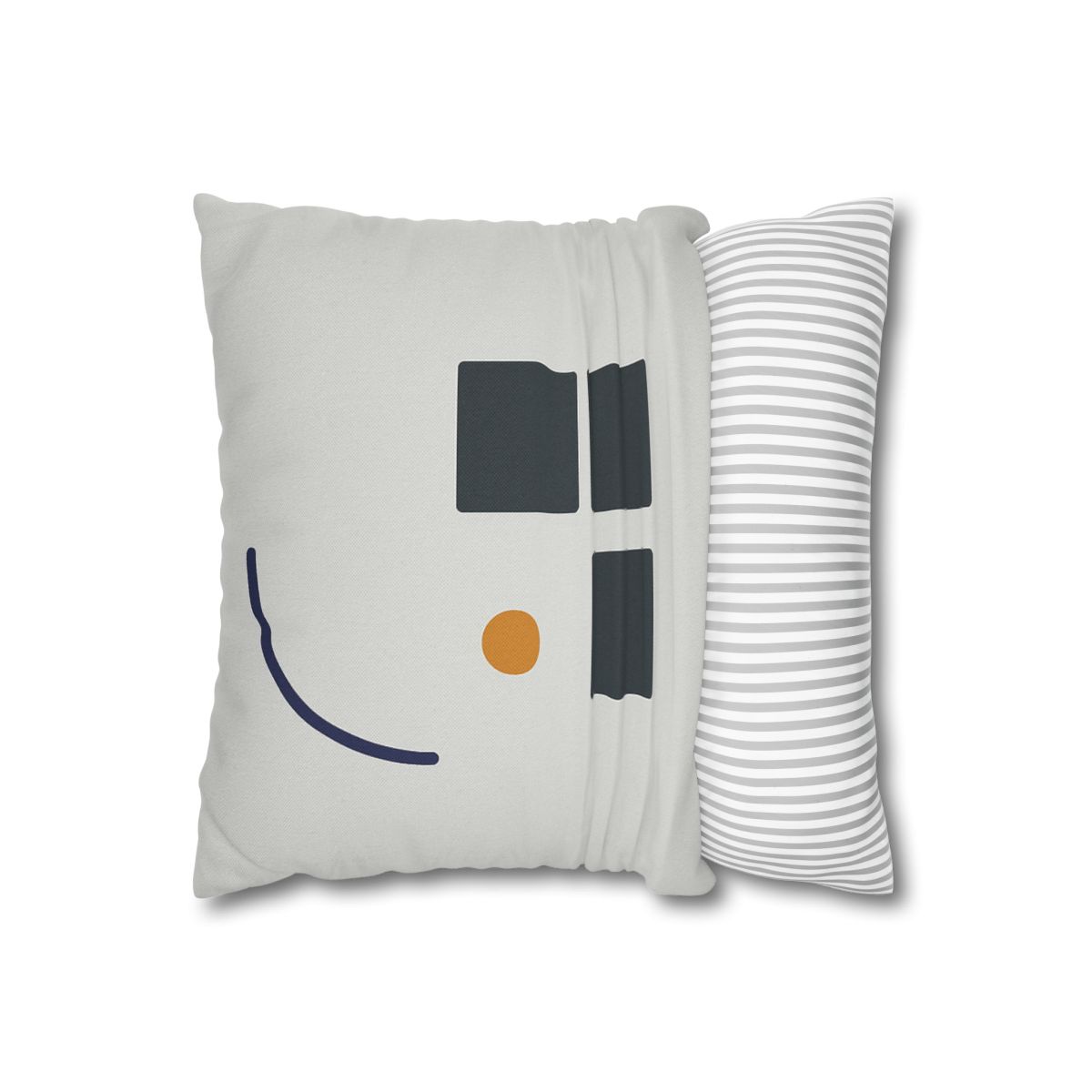 Missing Cell Grid With Offset Arc soft cotton pillow cases