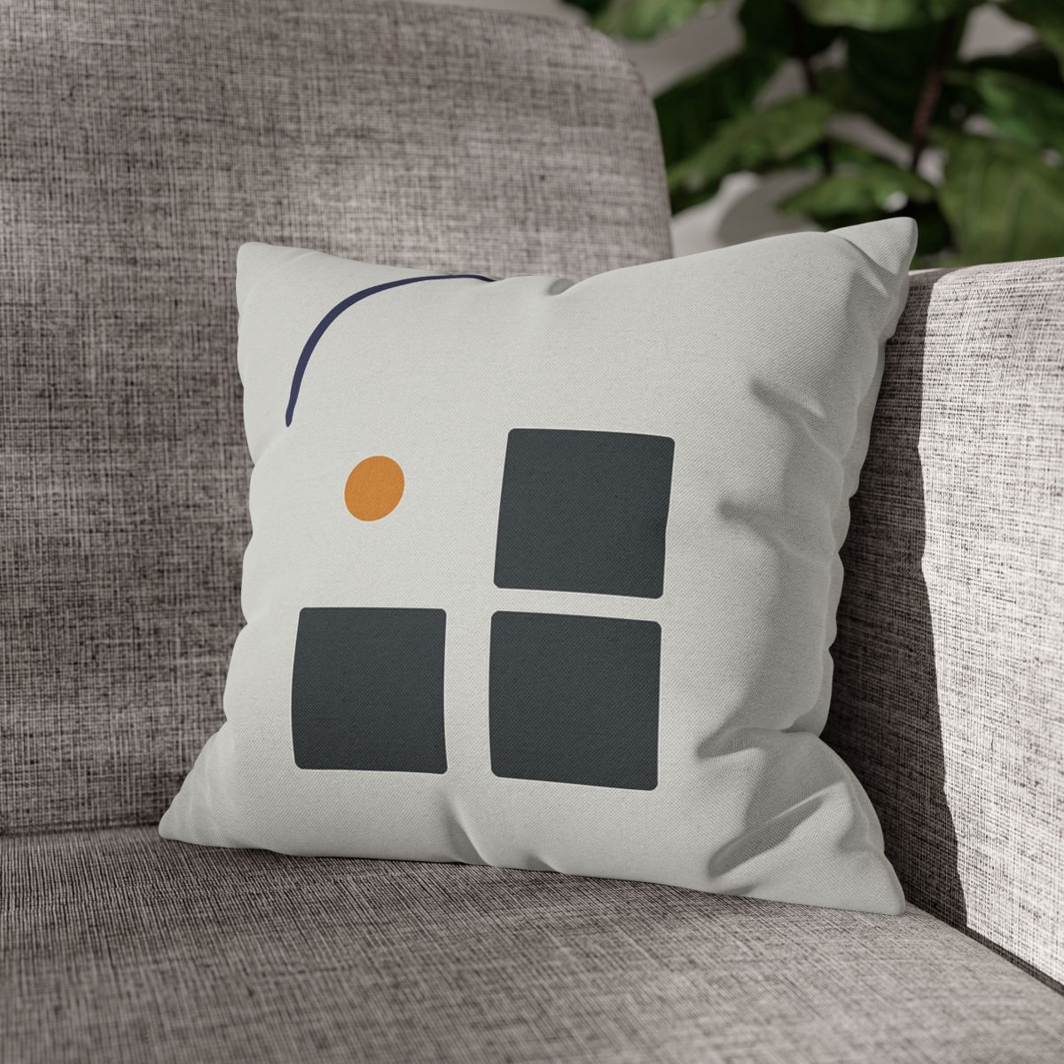 Missing Cell Grid With Offset Arc soft cotton pillow cases