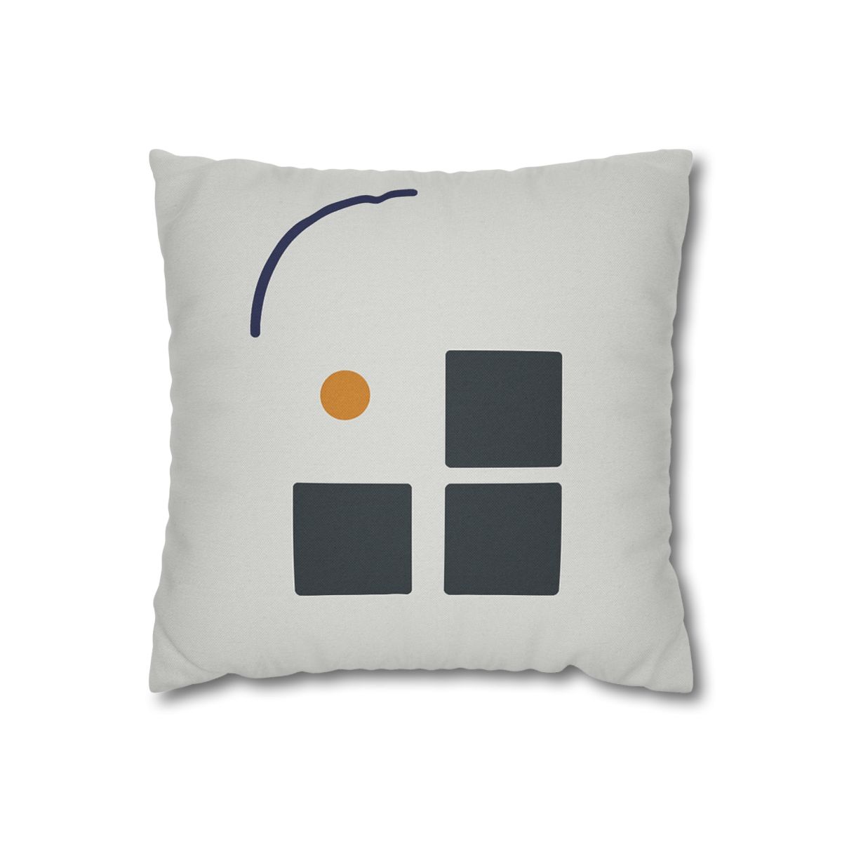 Missing Cell Grid With Offset Arc soft cotton pillow cases