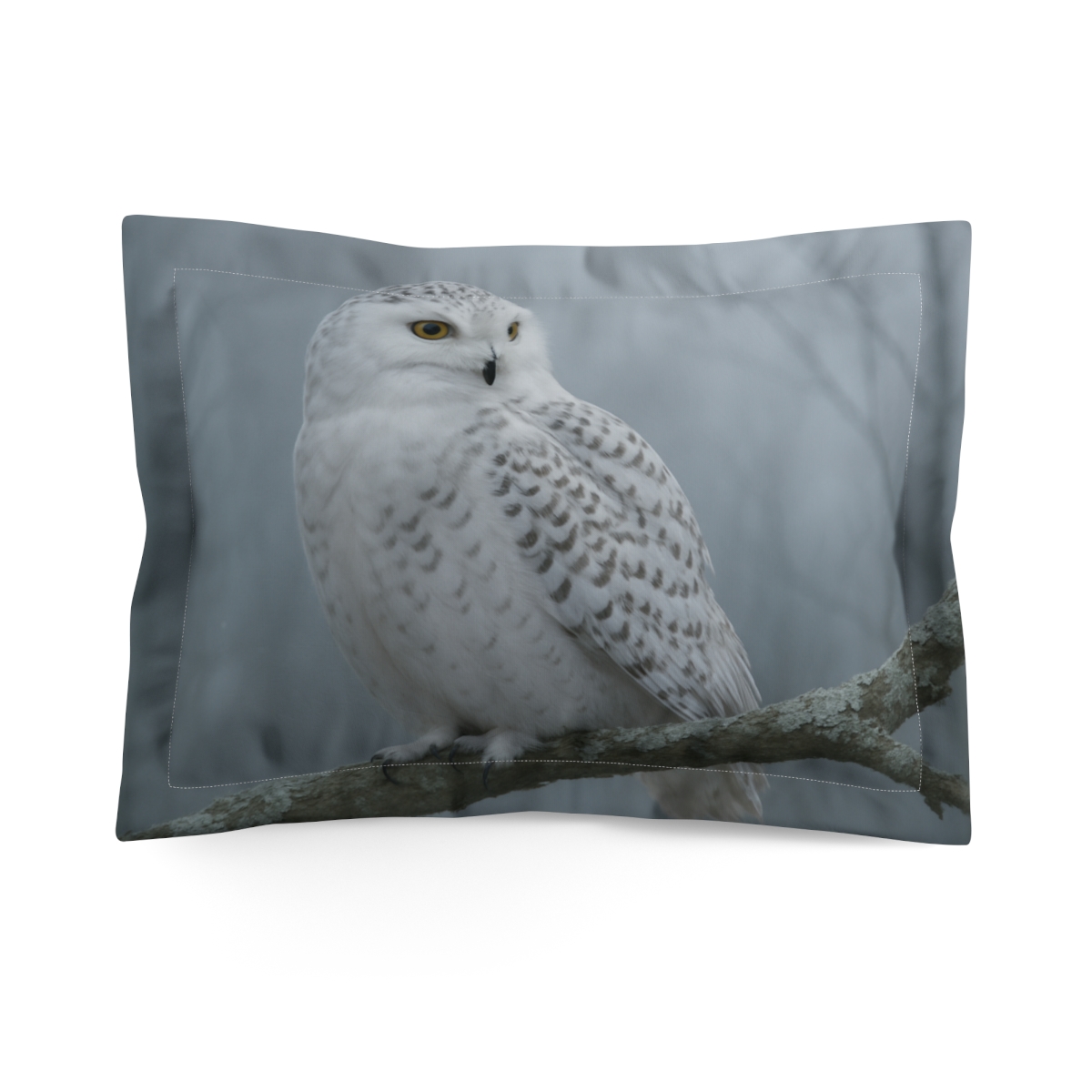 Misty Glide Snowy Owl trendy accent pillows