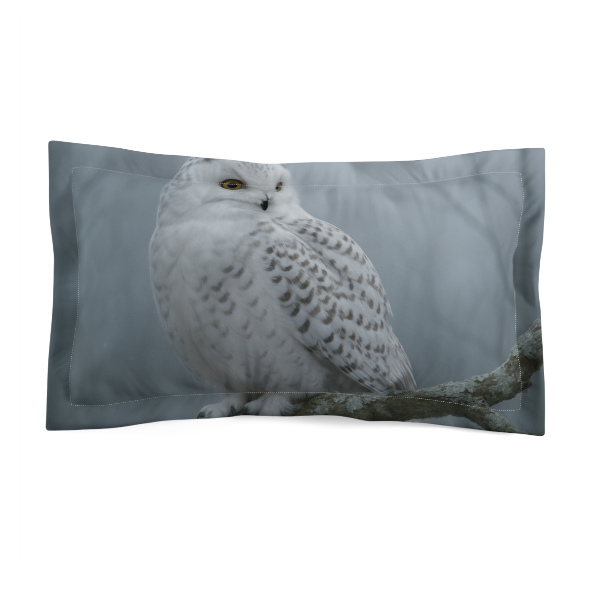Misty Glide Snowy Owl trendy accent pillows