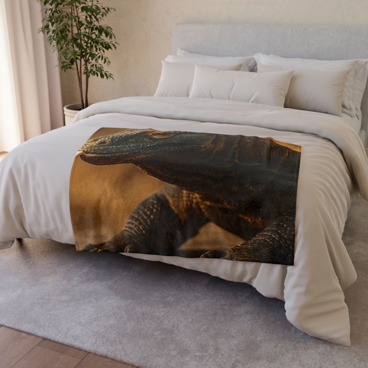 Molten Scale Komodo Dragon trendy patterned blankets