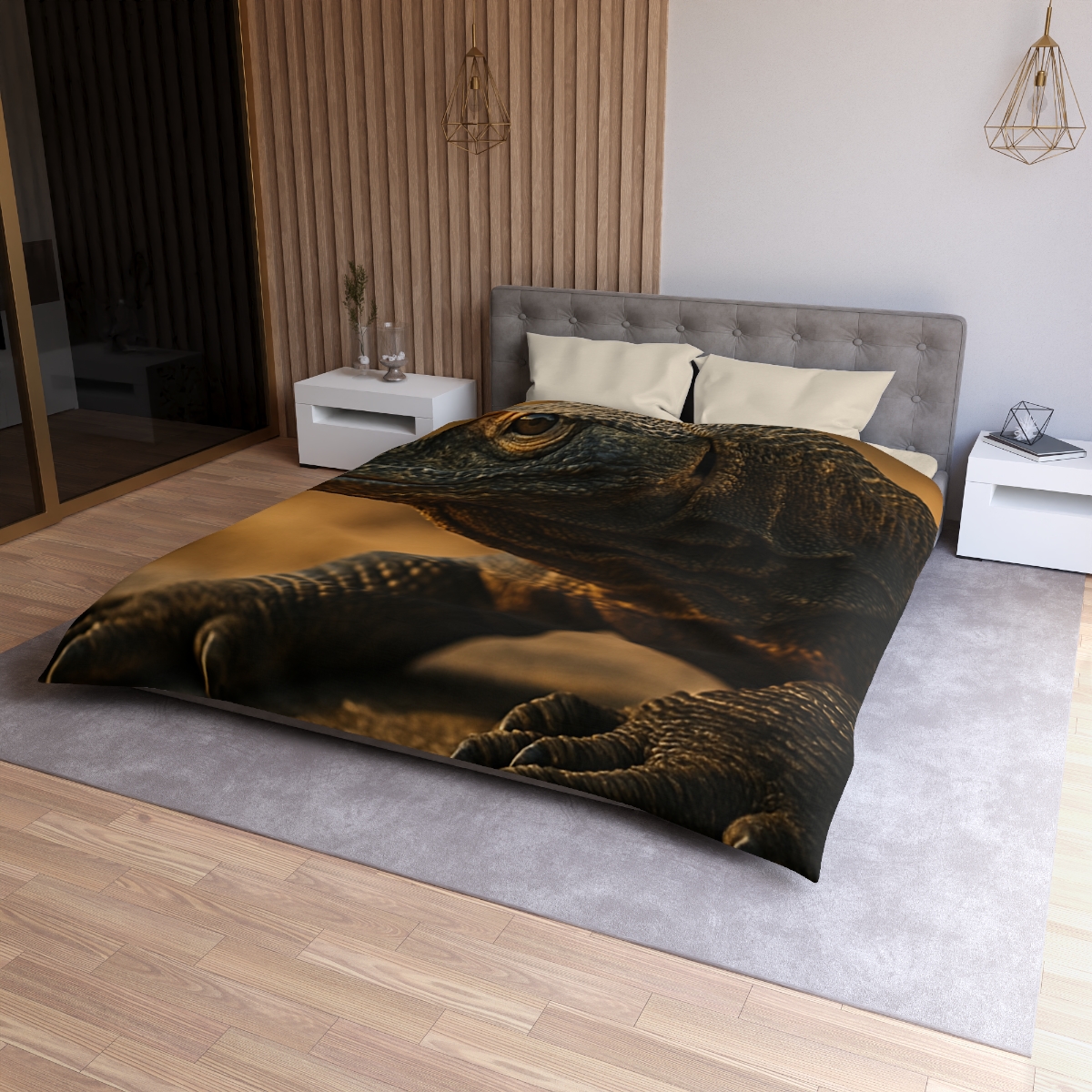 Molten Scale Komodo Dragon personalized bedding duvets