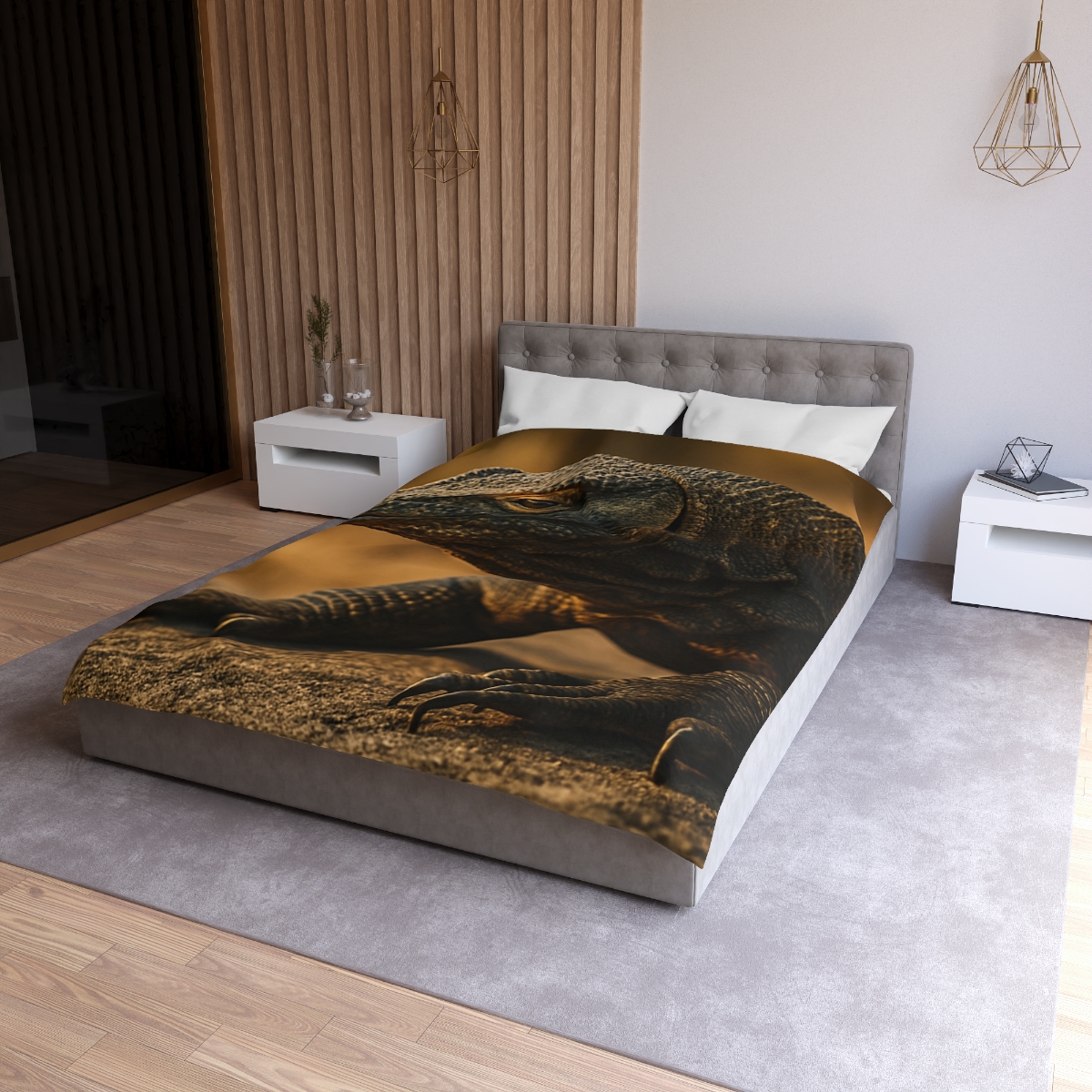 Molten Scale Komodo Dragon personalized bedding duvets