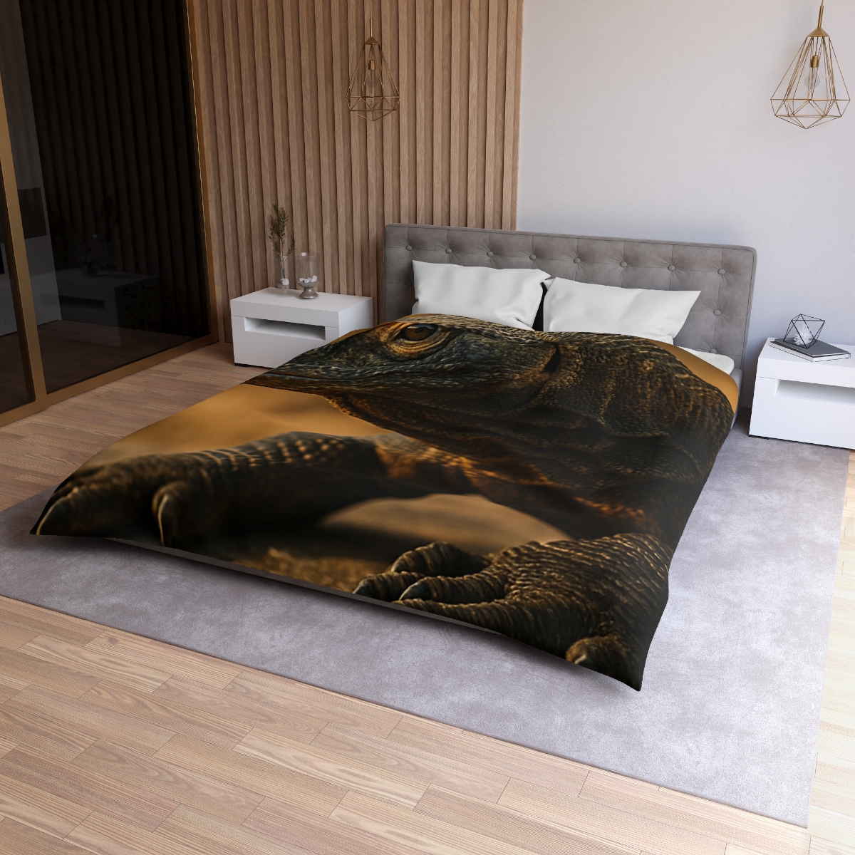 Molten Scale Komodo Dragon personalized bedding duvets