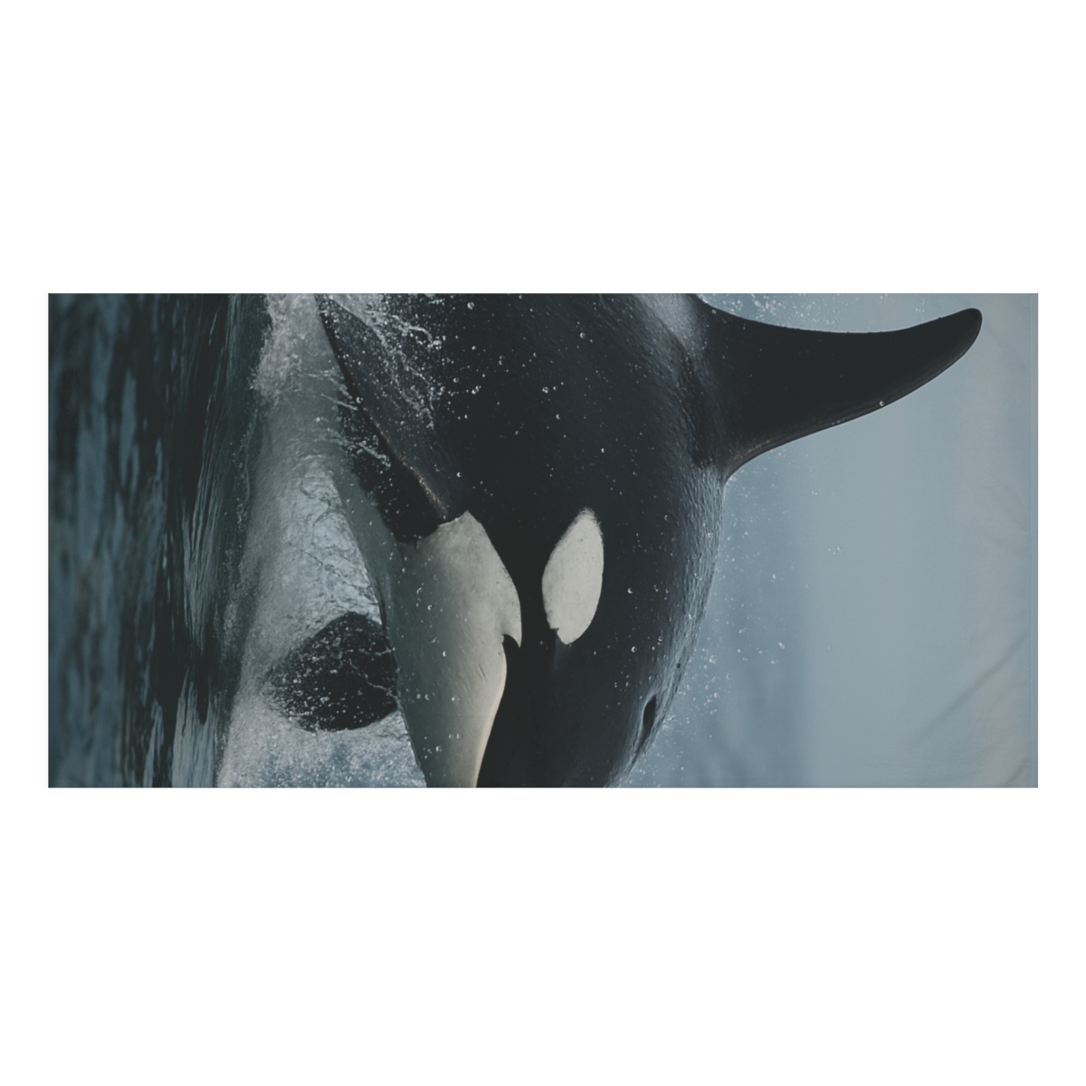 Monochrome Majesty Orca comfortable face towels