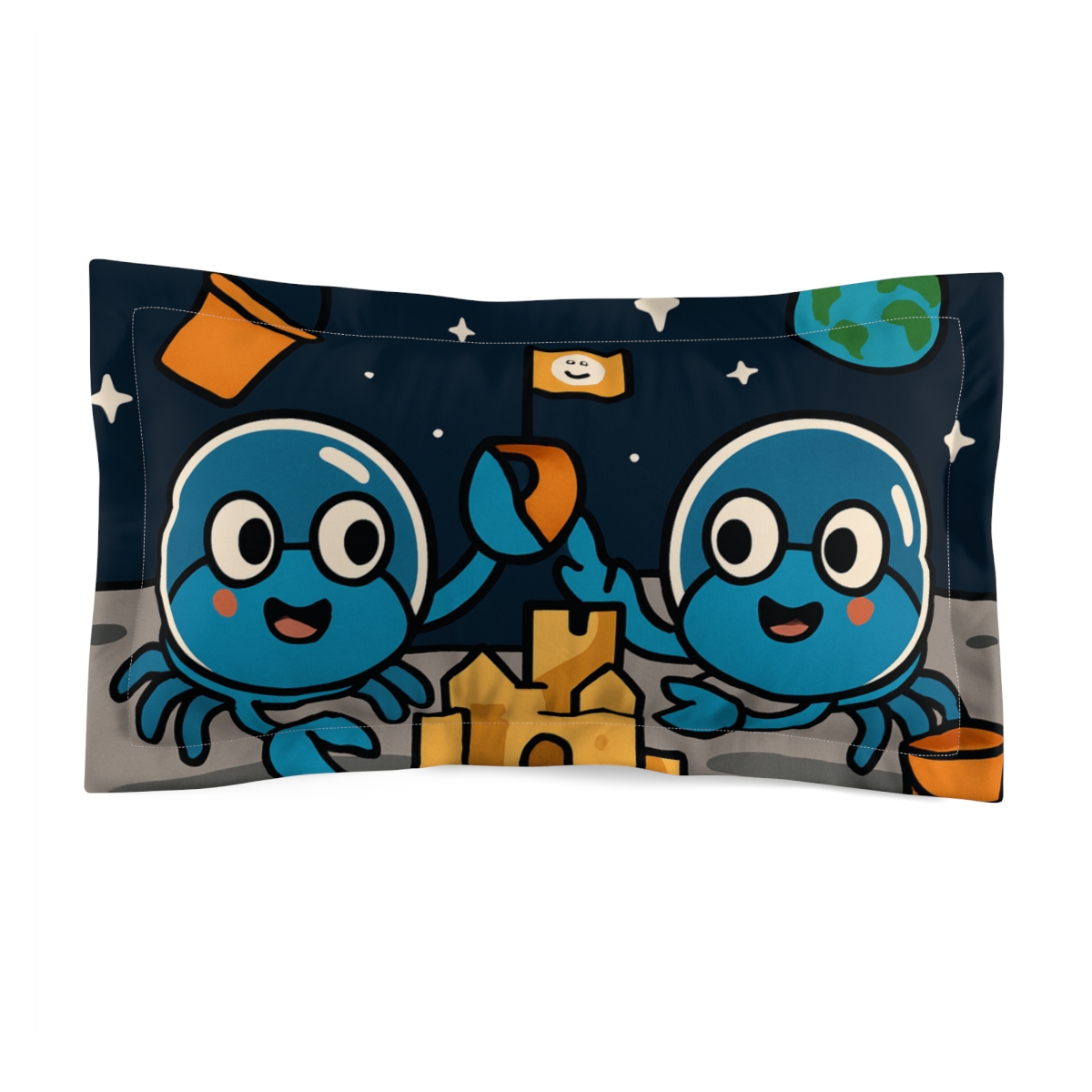 Moon Crabs Build A Sandcastle gift pillows for home