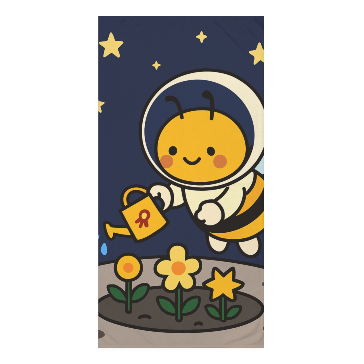 Moon Garden Bee Astronaut stylish beach towels