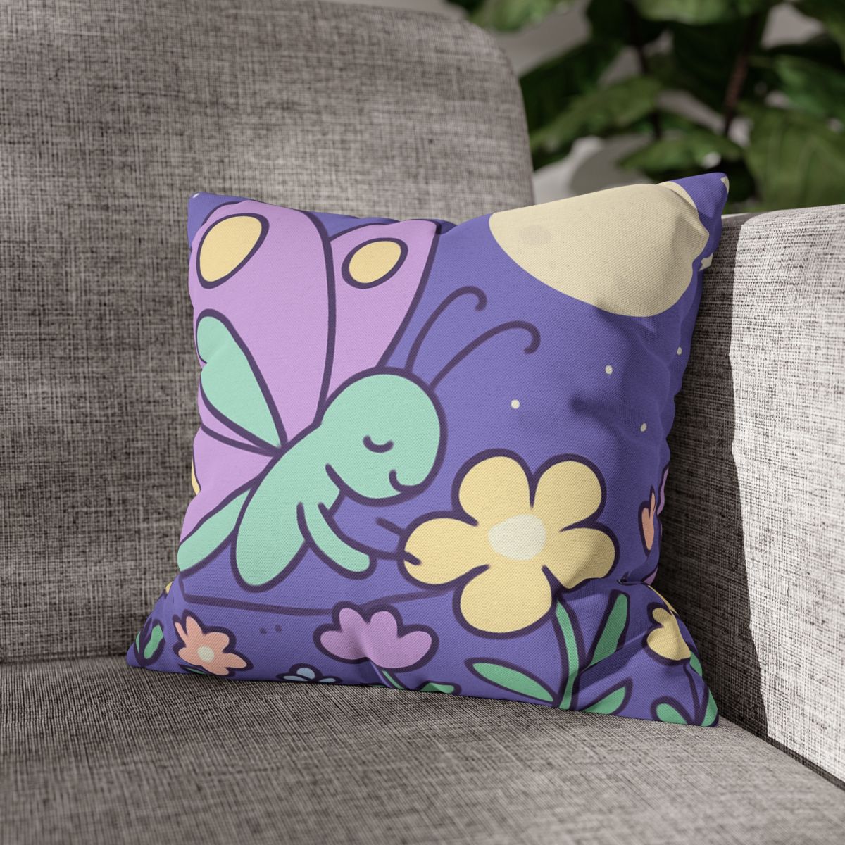 Moon Garden Butterfly designer print pillow cases