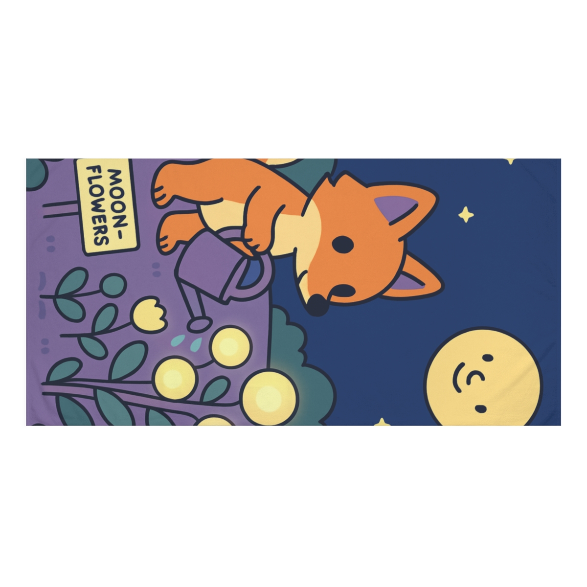 Moon Garden Fox stylish beach towels