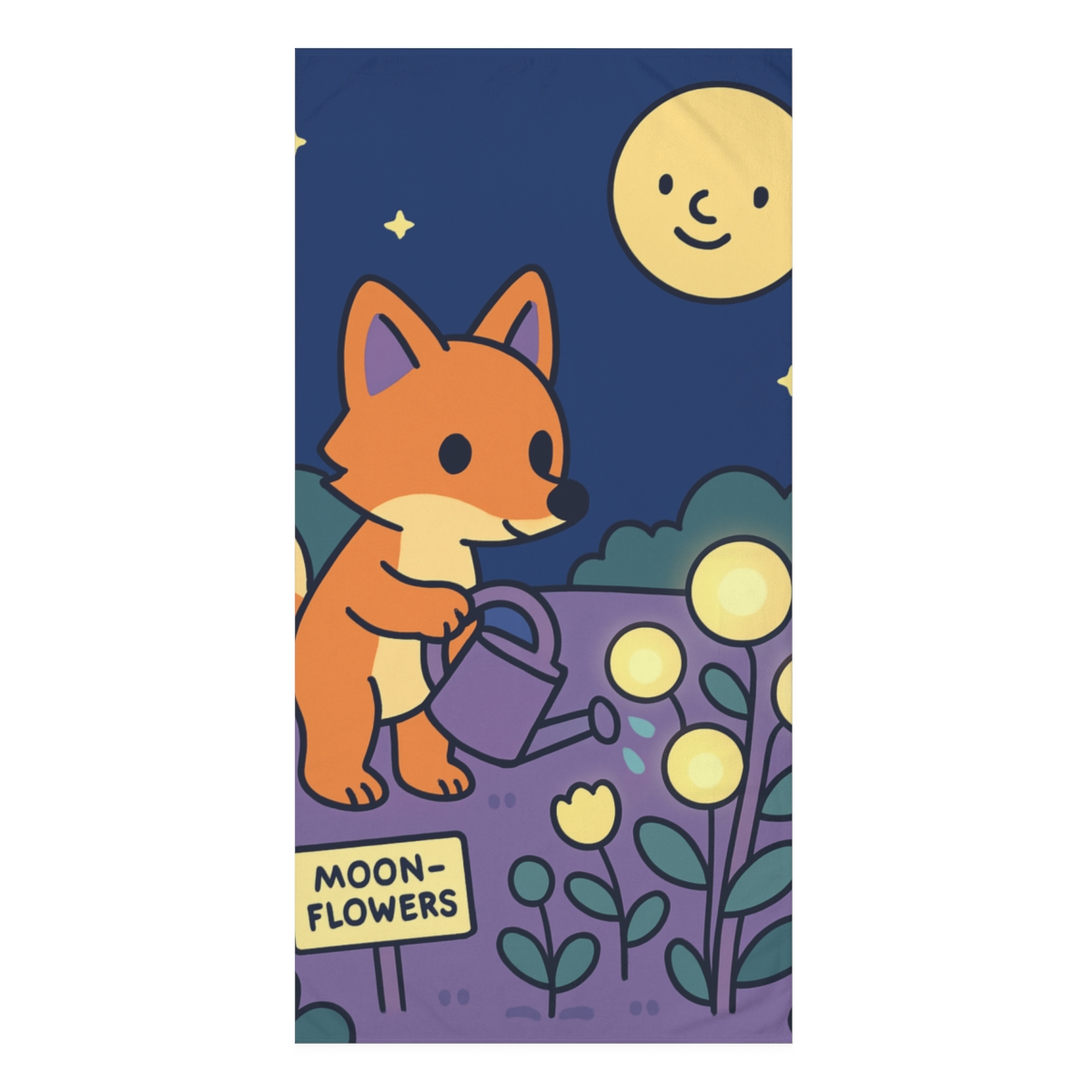 Moon Garden Fox stylish beach towels