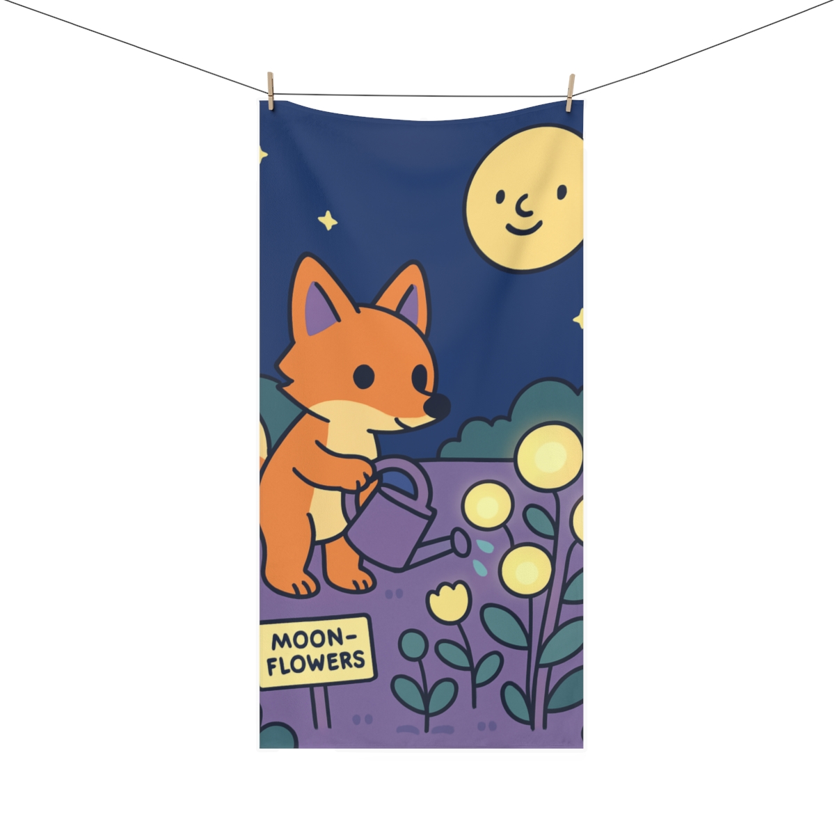 Moon Garden Fox stylish beach towels
