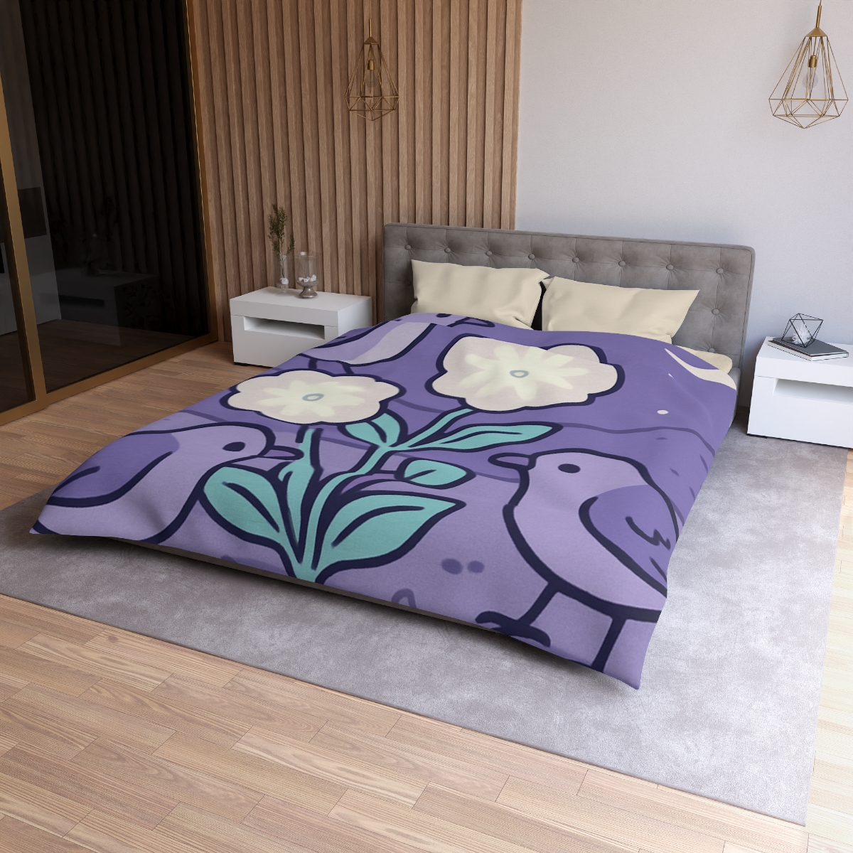 Moon Garden Nightingales stylish duvet covers