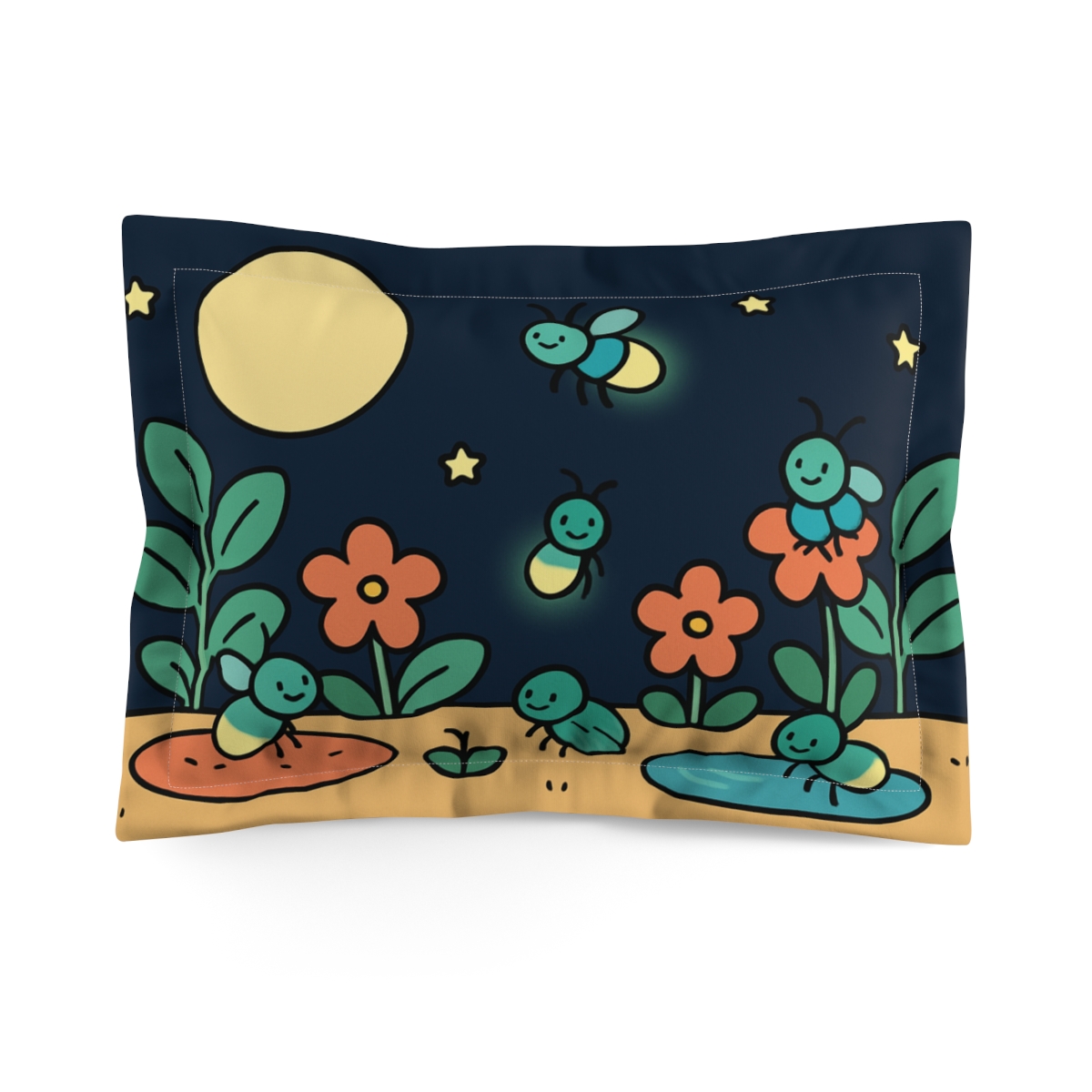 Moon Garden Of Glowbugs gift pillows for home