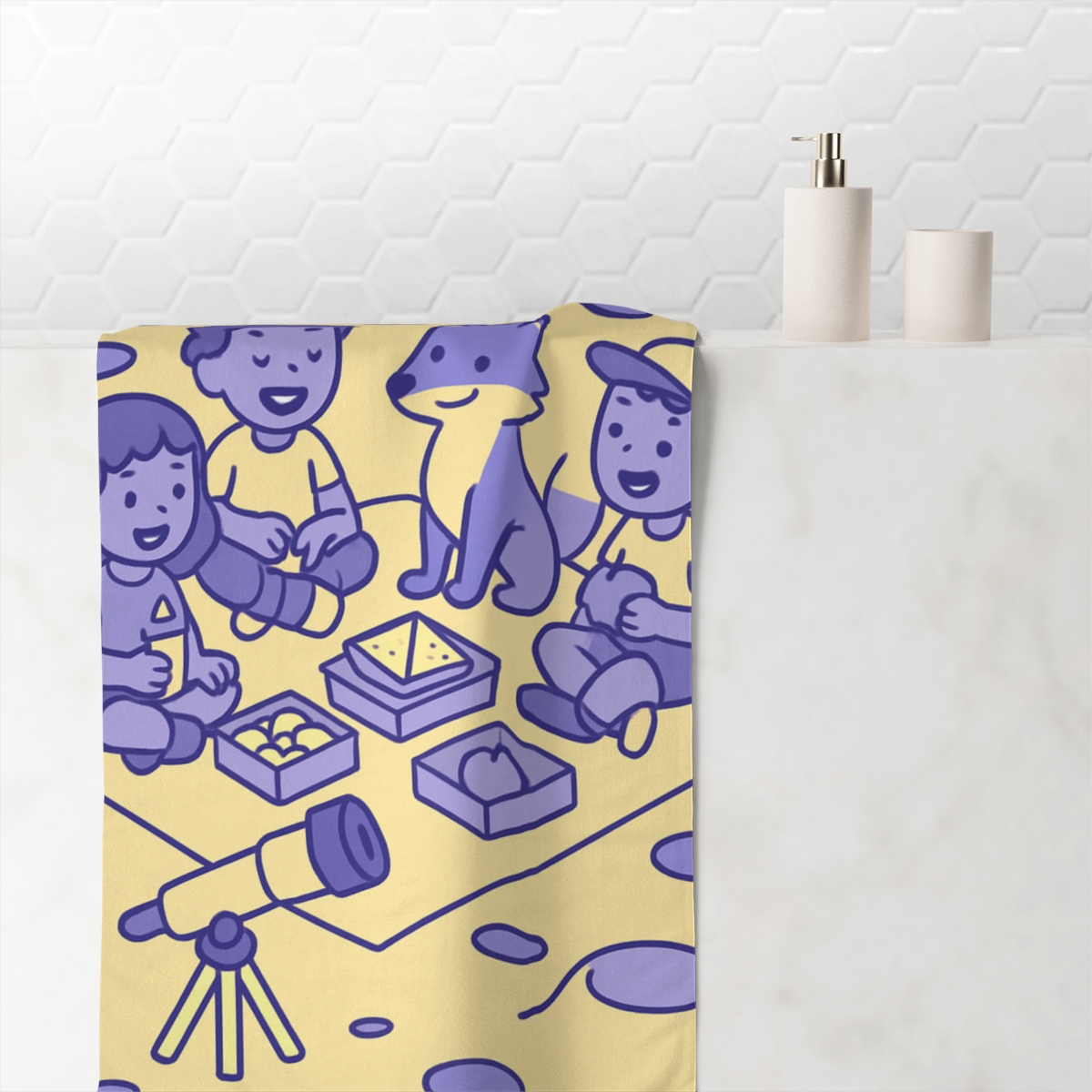 Moon Garden Picnic unique gift towels