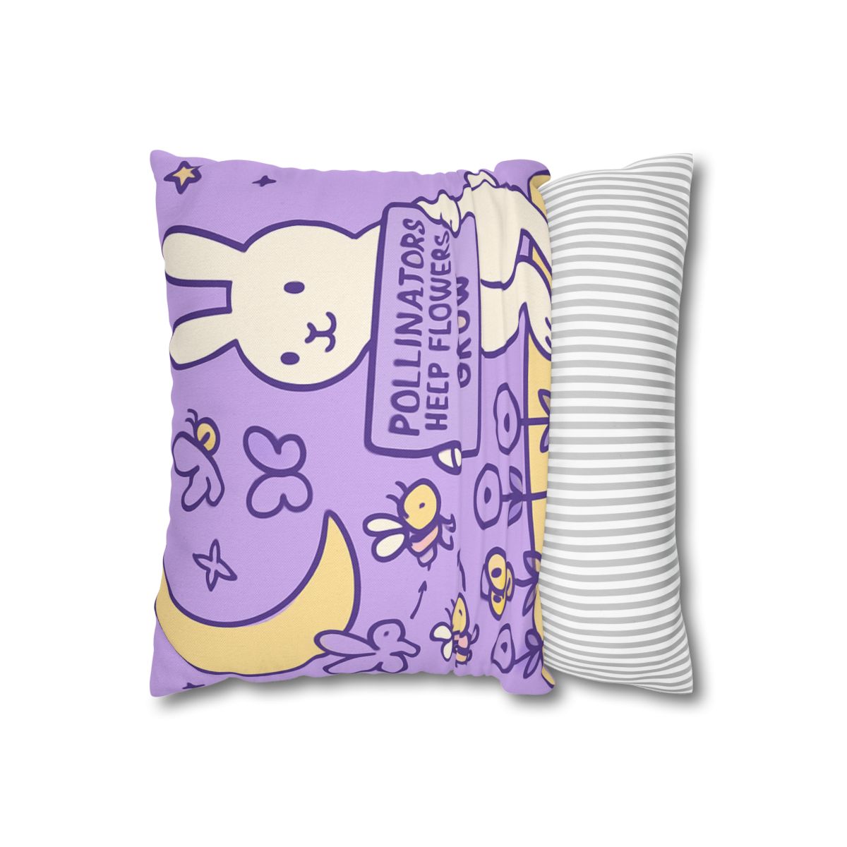 Moon Garden Pollinator Parade custom pillow cases