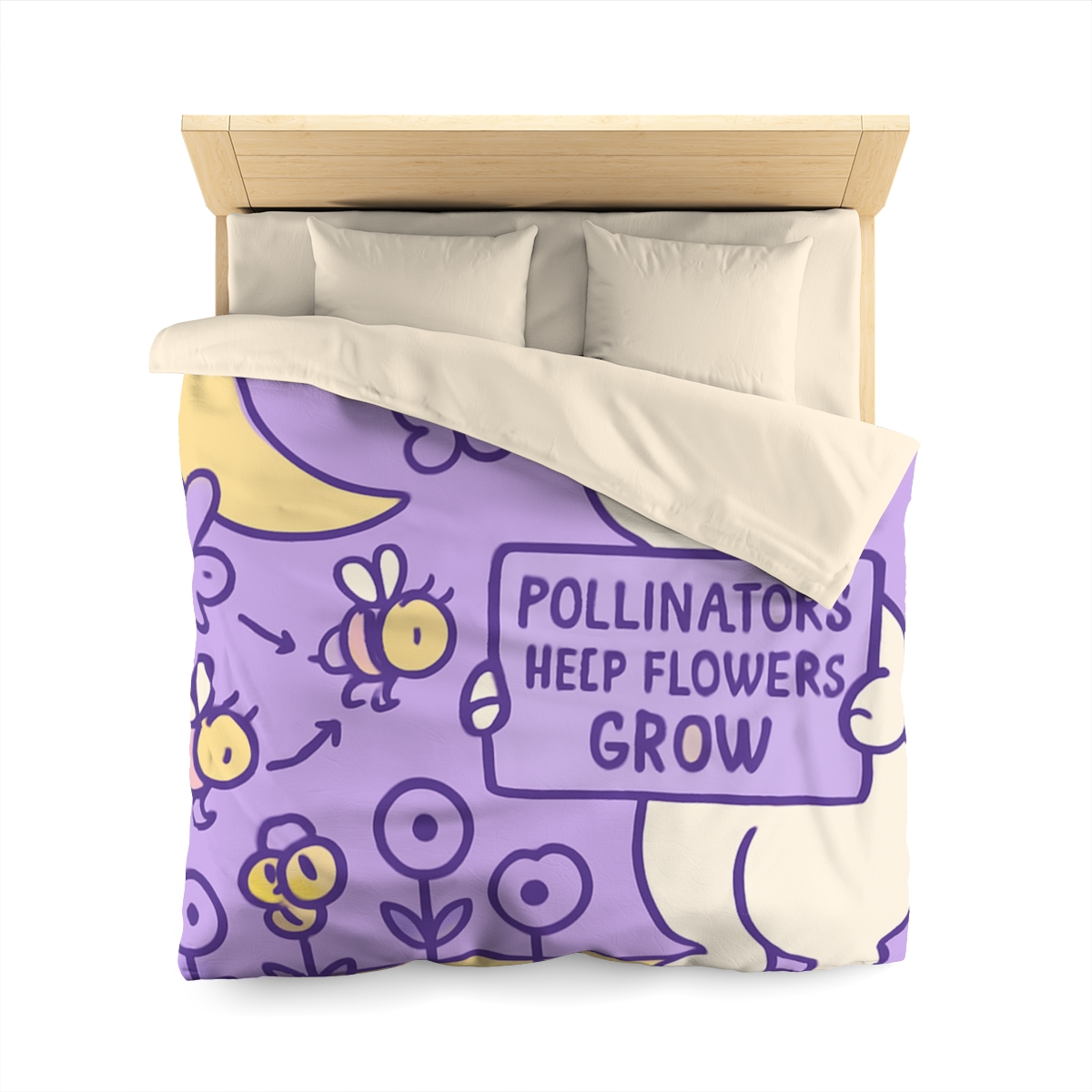 Moon Garden Pollinator Parade warm winter duvets