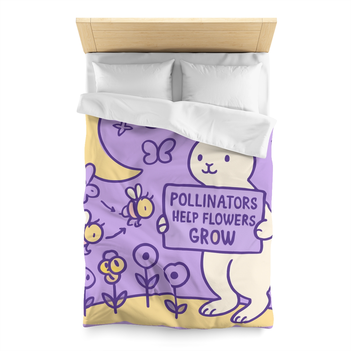 Moon Garden Pollinator Parade warm winter duvets