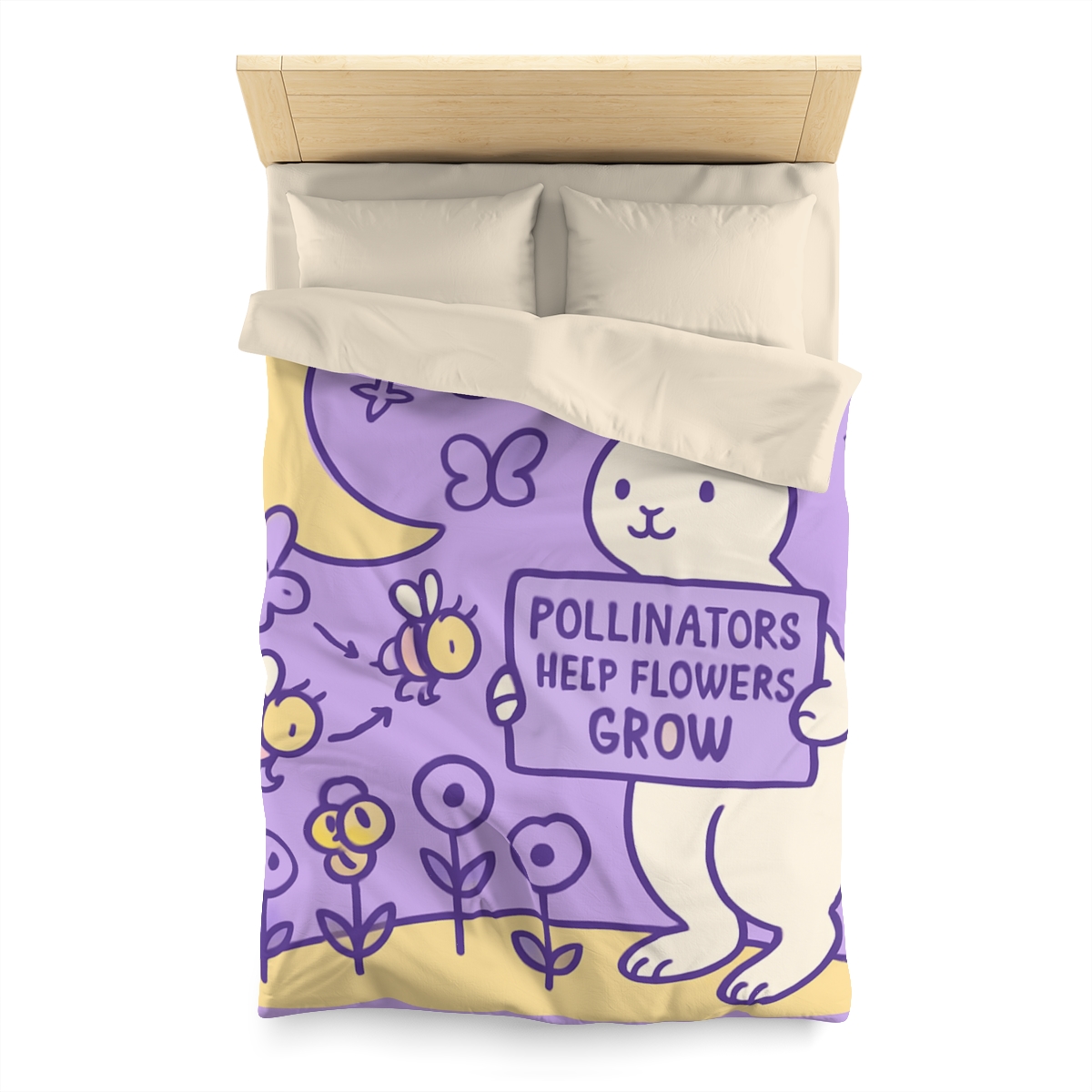 Moon Garden Pollinator Parade warm winter duvets