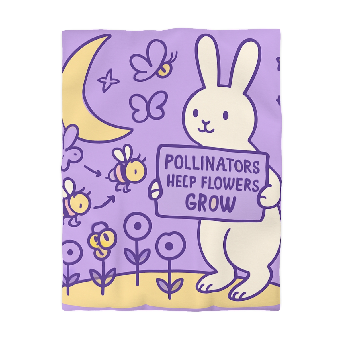 Moon Garden Pollinator Parade warm winter duvets