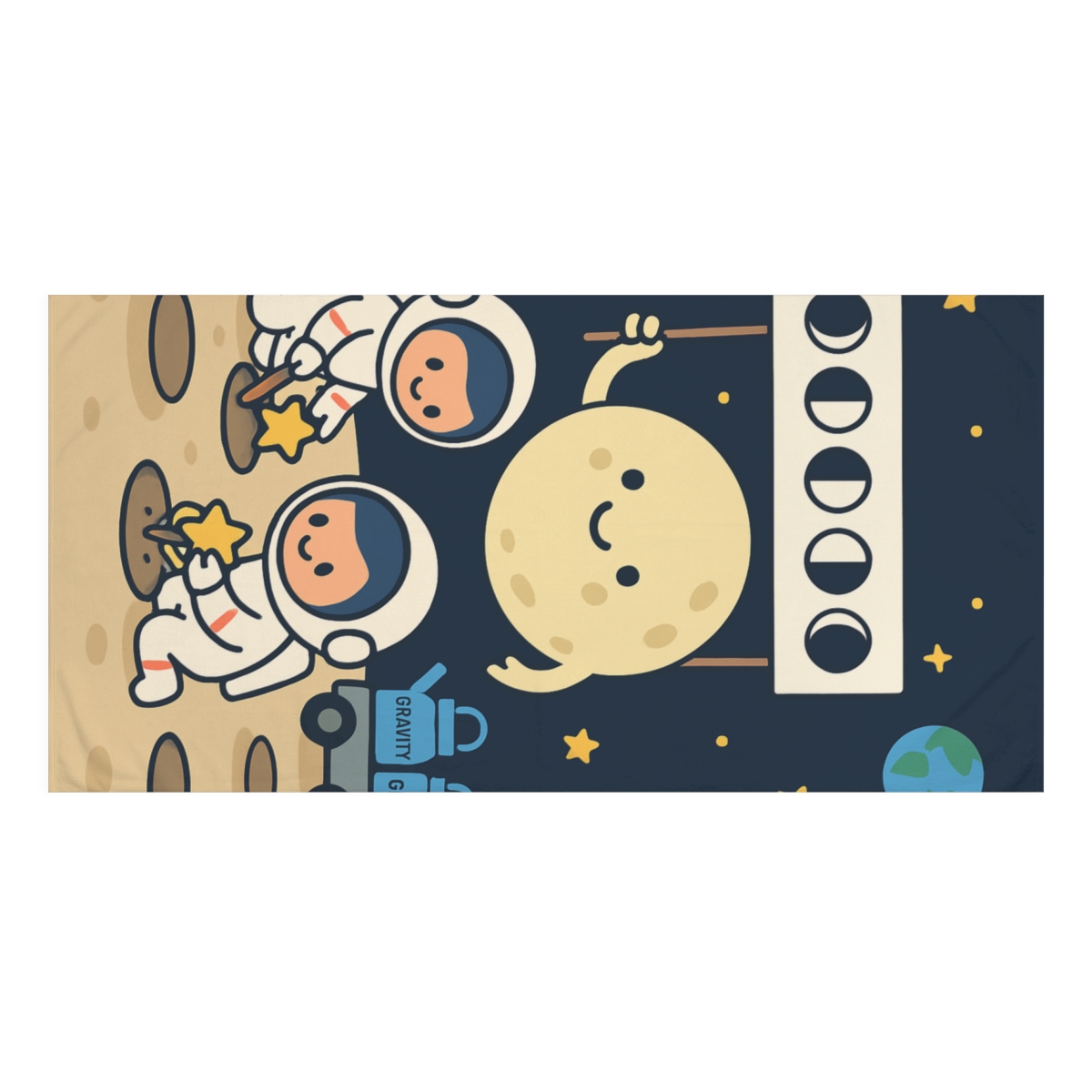 Moon Gardeners And The Phases Parade personalized bath towels
