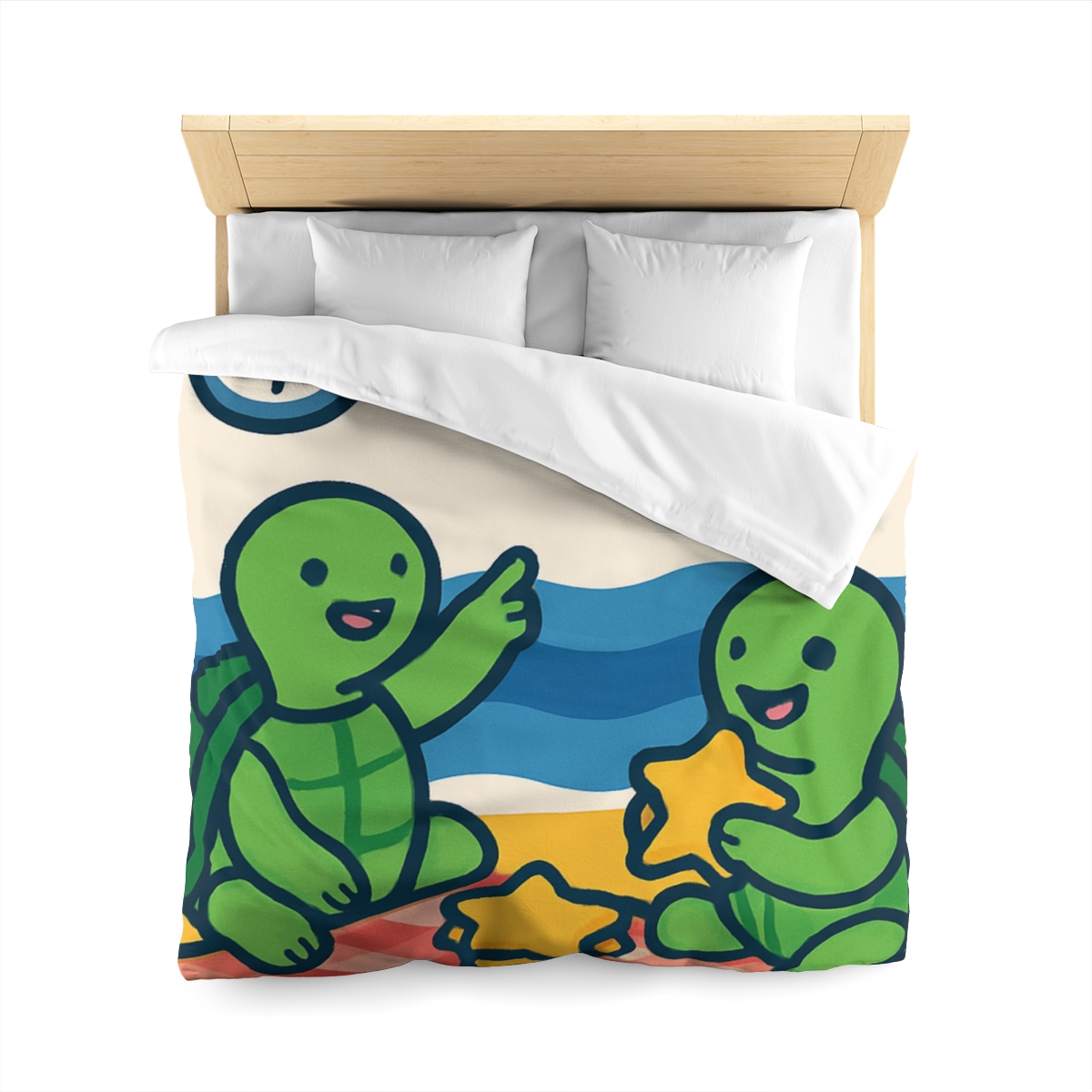 Moon Turtles Tide Time Picnic personalized bedding duvets