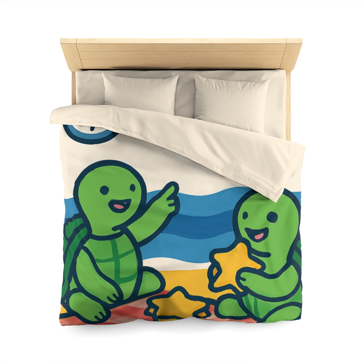 Moon Turtles Tide Time Picnic personalized bedding duvets