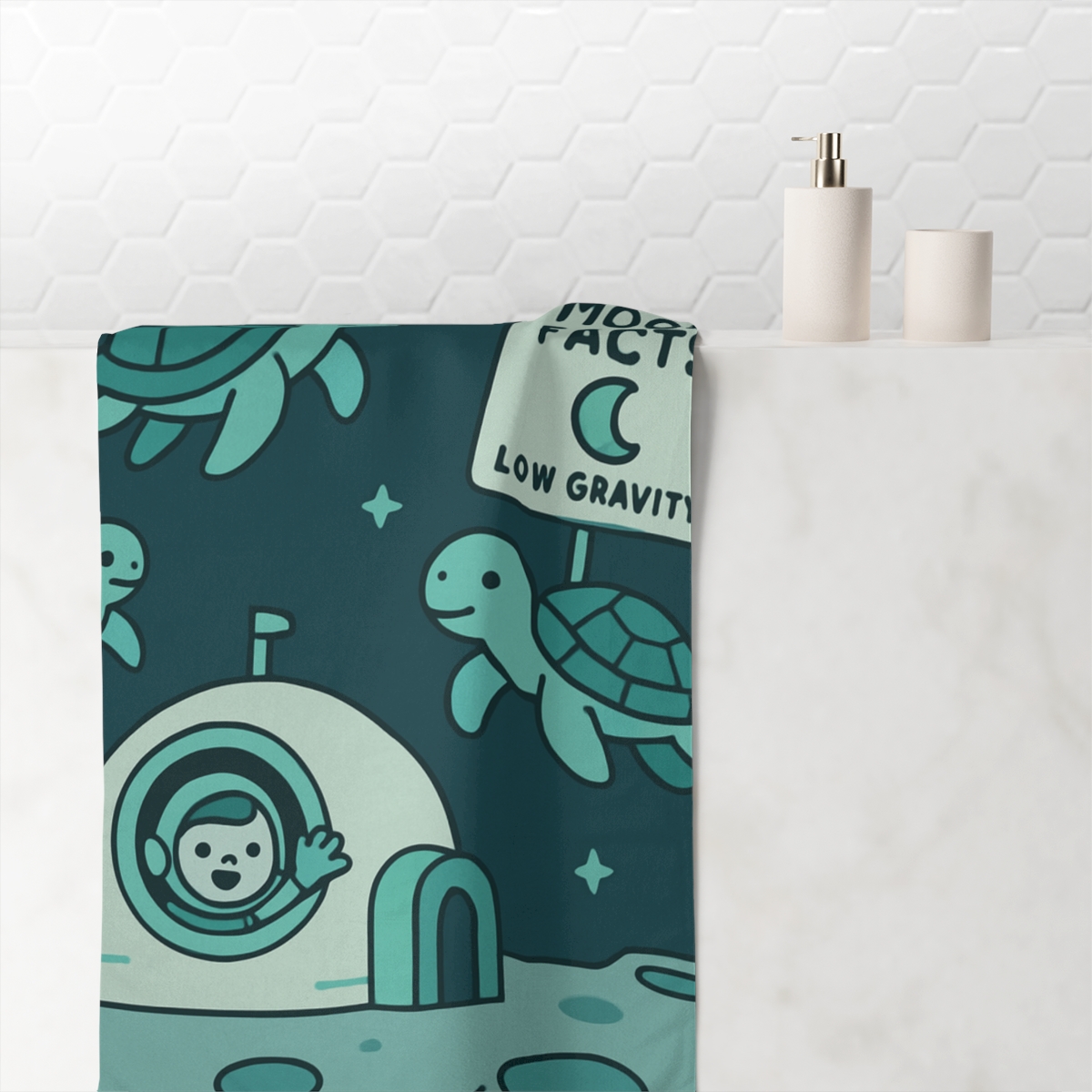 Moonbase Ocean Of Floating Turtles comfortable face towels