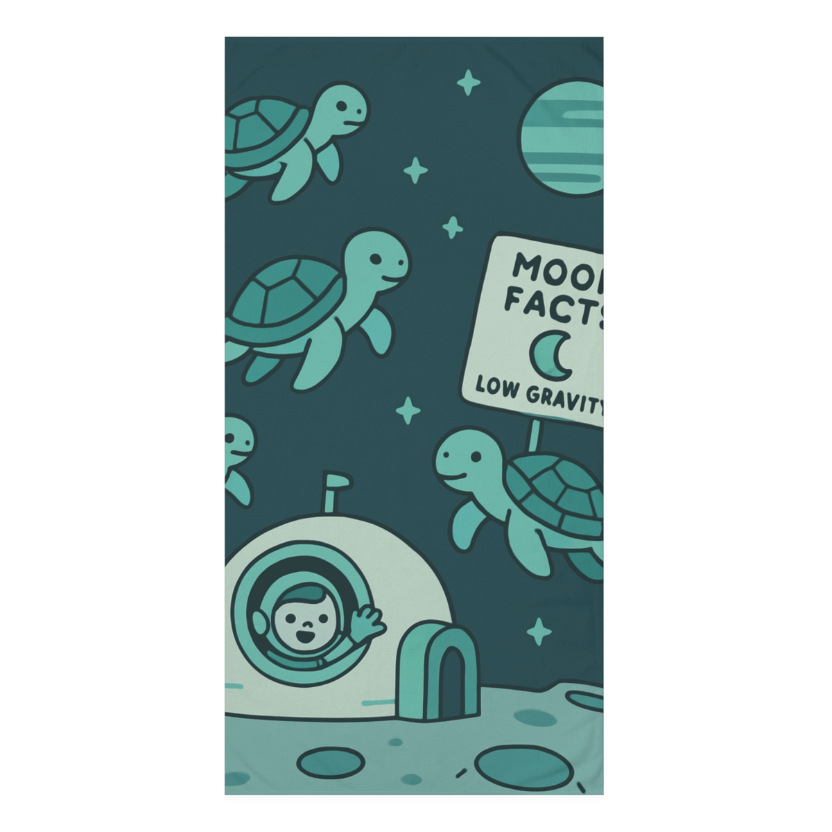 Moonbase Ocean Of Floating Turtles comfortable face towels