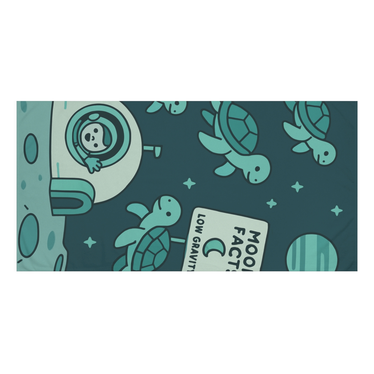 Moonbase Ocean Of Floating Turtles comfortable face towels
