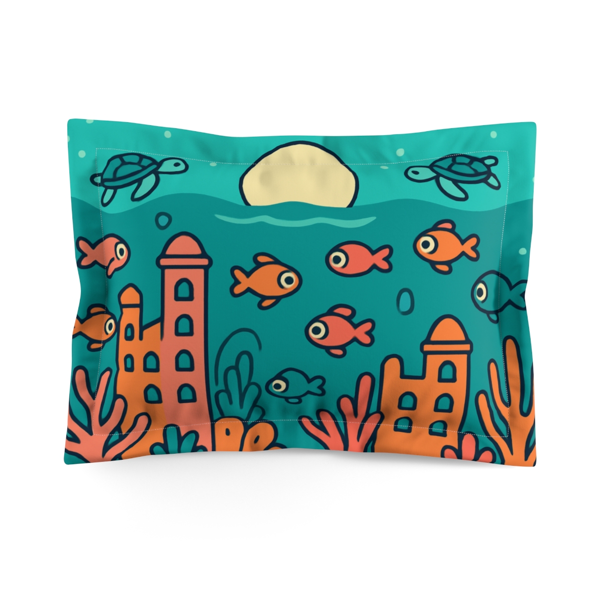 Moonlight Coral City personalized decorative pillows