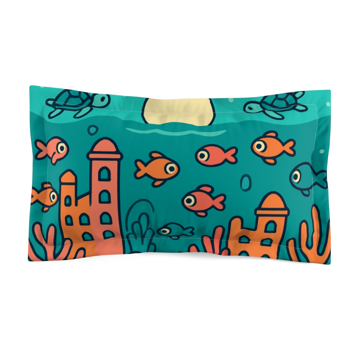 Moonlight Coral City personalized decorative pillows