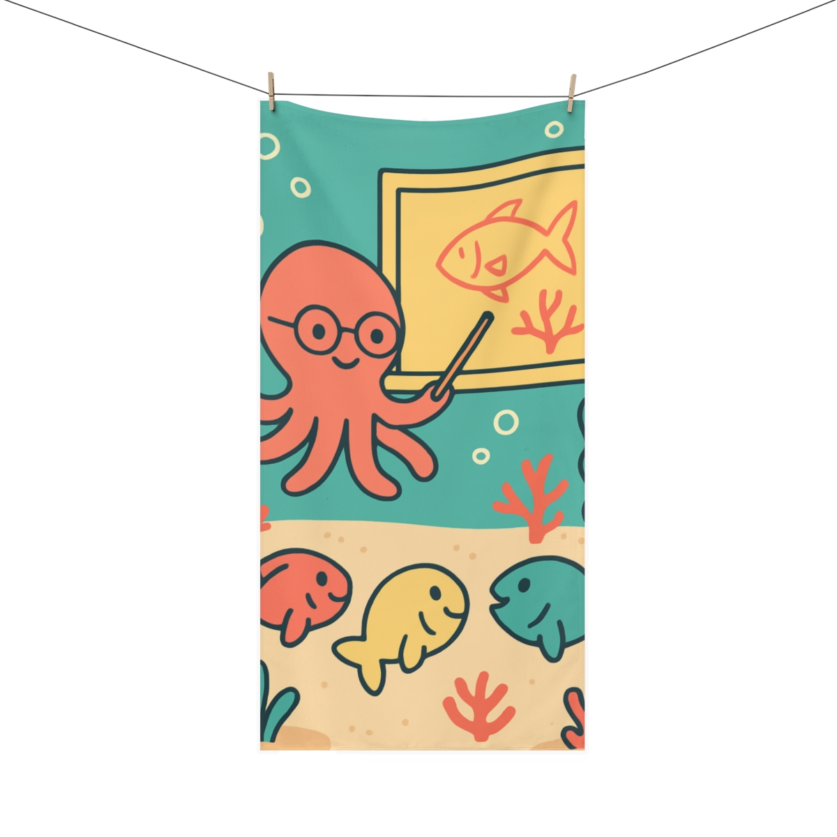 Moonlight Coral Classroom soft cotton towels