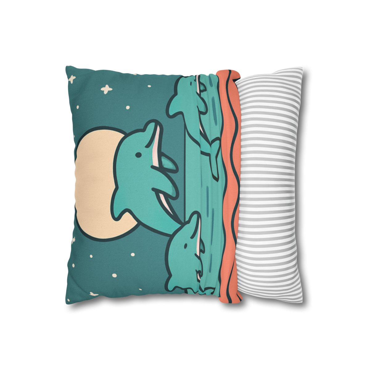 Moonlight Dolphin Parade trendy patterned pillow cases