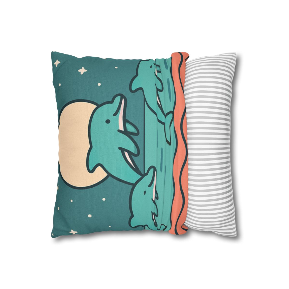 Moonlight Dolphin Parade trendy patterned pillow cases