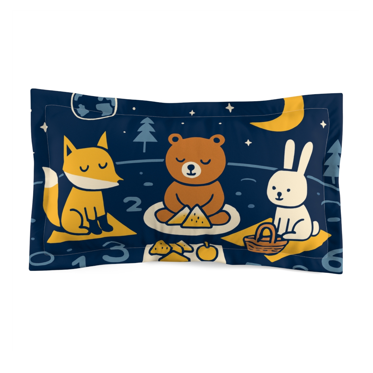 Moonlight Forest Geometry Picnic personalized decorative pillows