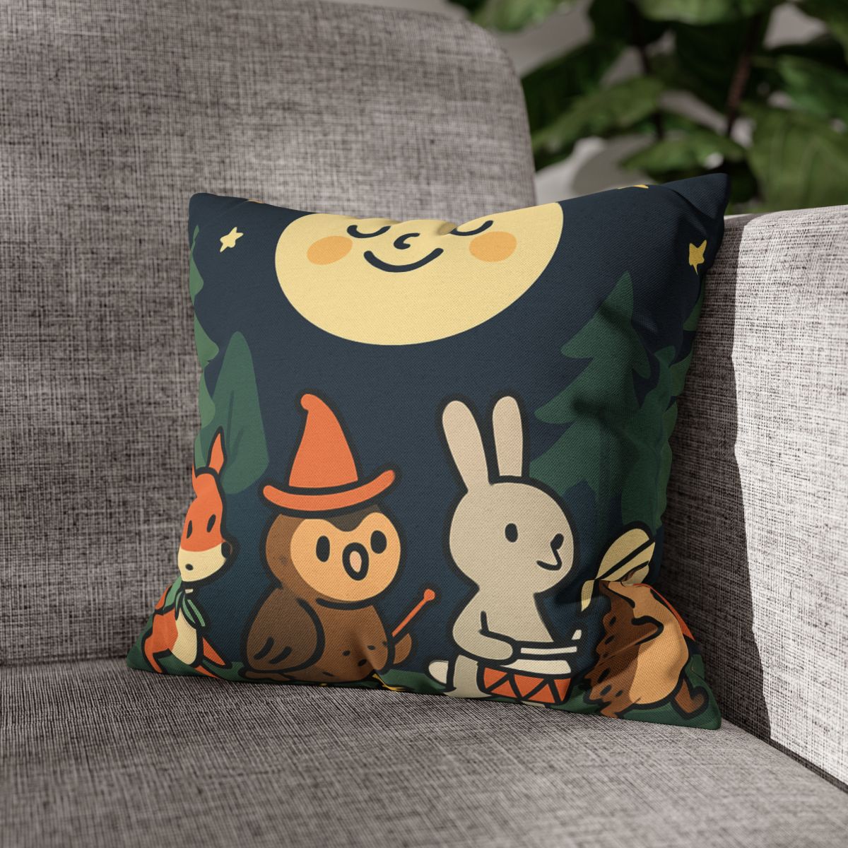 Moonlight Forest Parade trendy patterned pillow cases