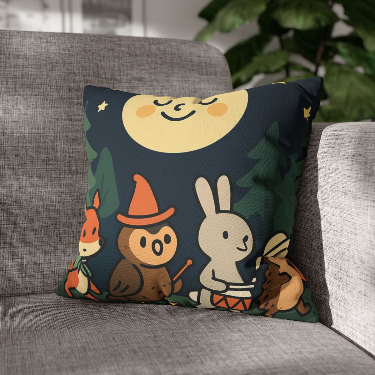 Moonlight Forest Parade trendy patterned pillow cases