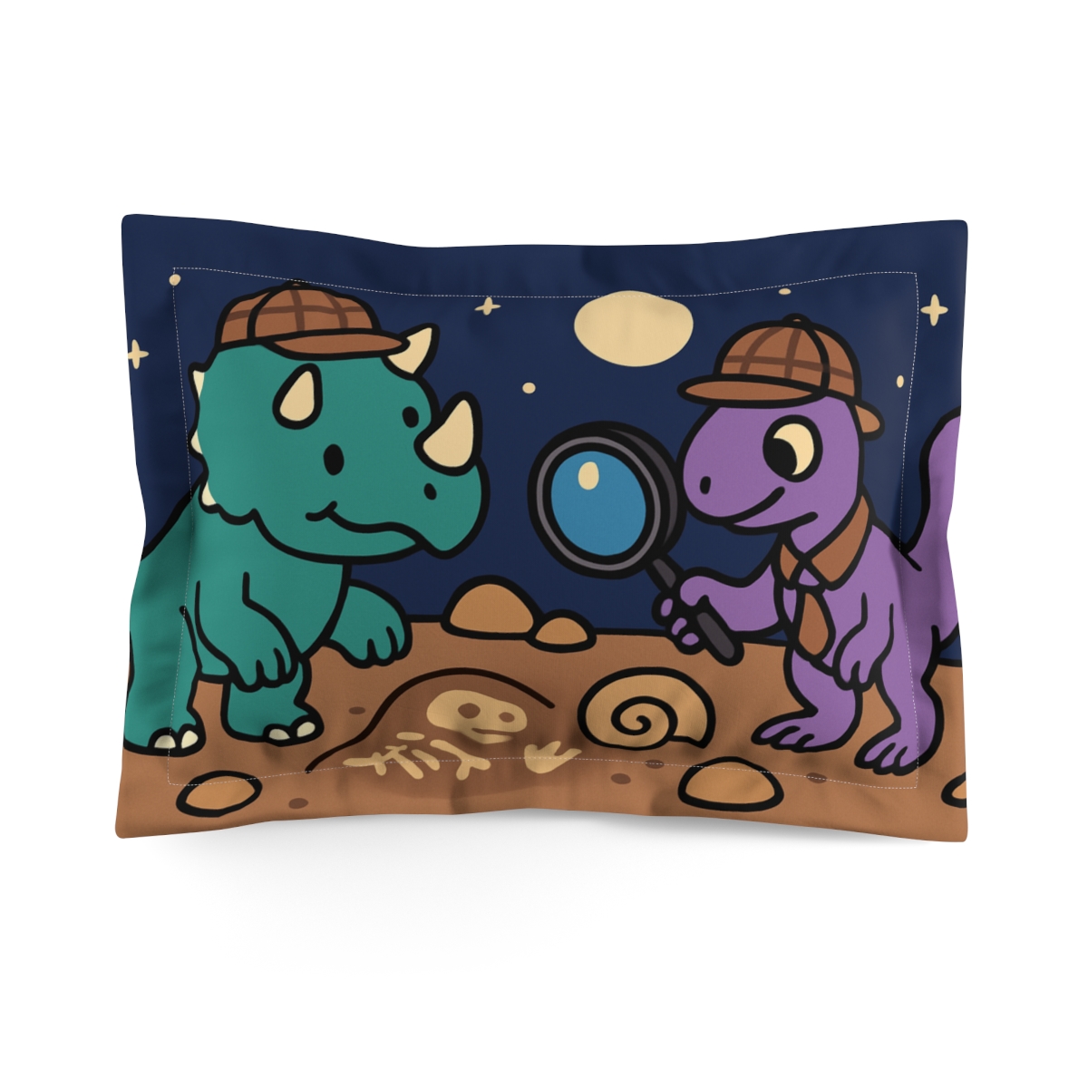 Moonlight Fossil Hunt With Dino Detectives custom pillows