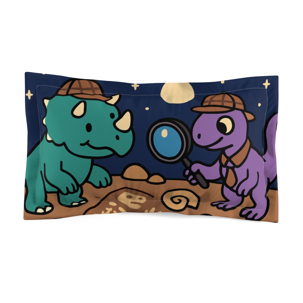 Moonlight Fossil Hunt With Dino Detectives custom pillows