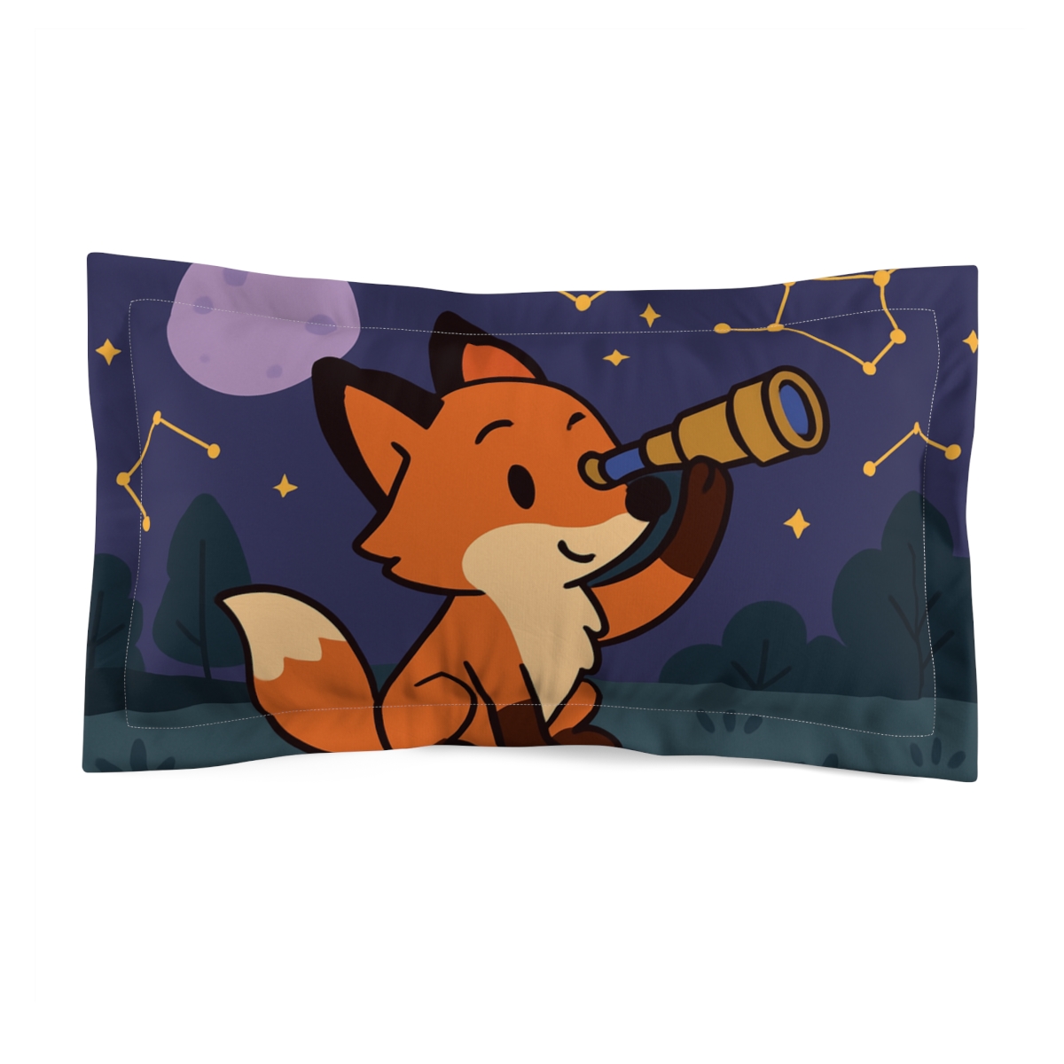 Moonlight Fox And Pocket Telescope gift pillows for home