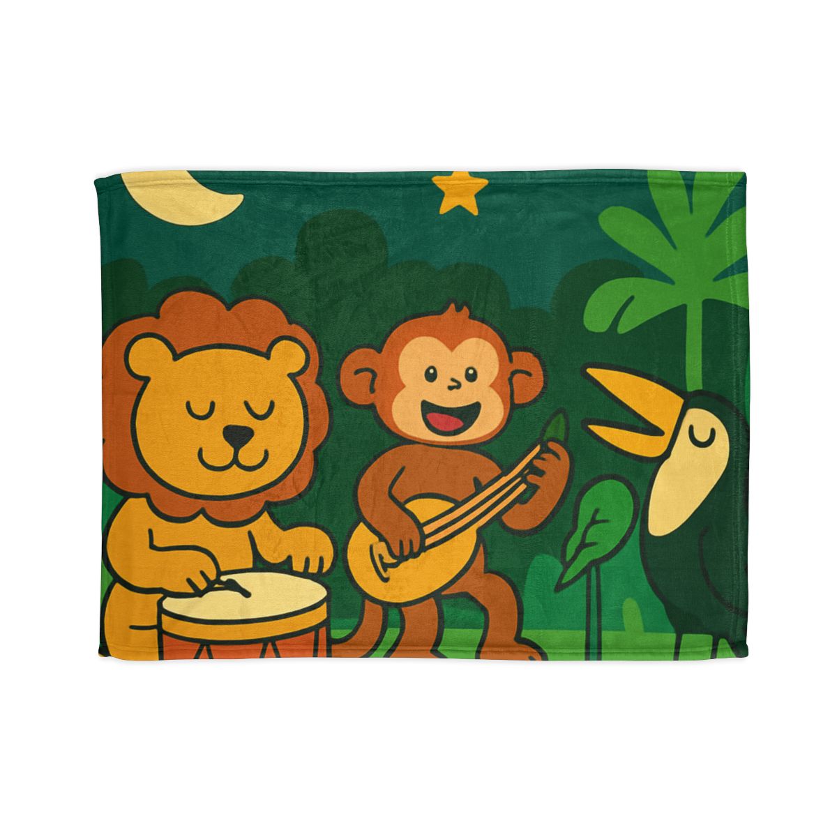 Moonlight Jungle Orchestra trendy patterned blankets