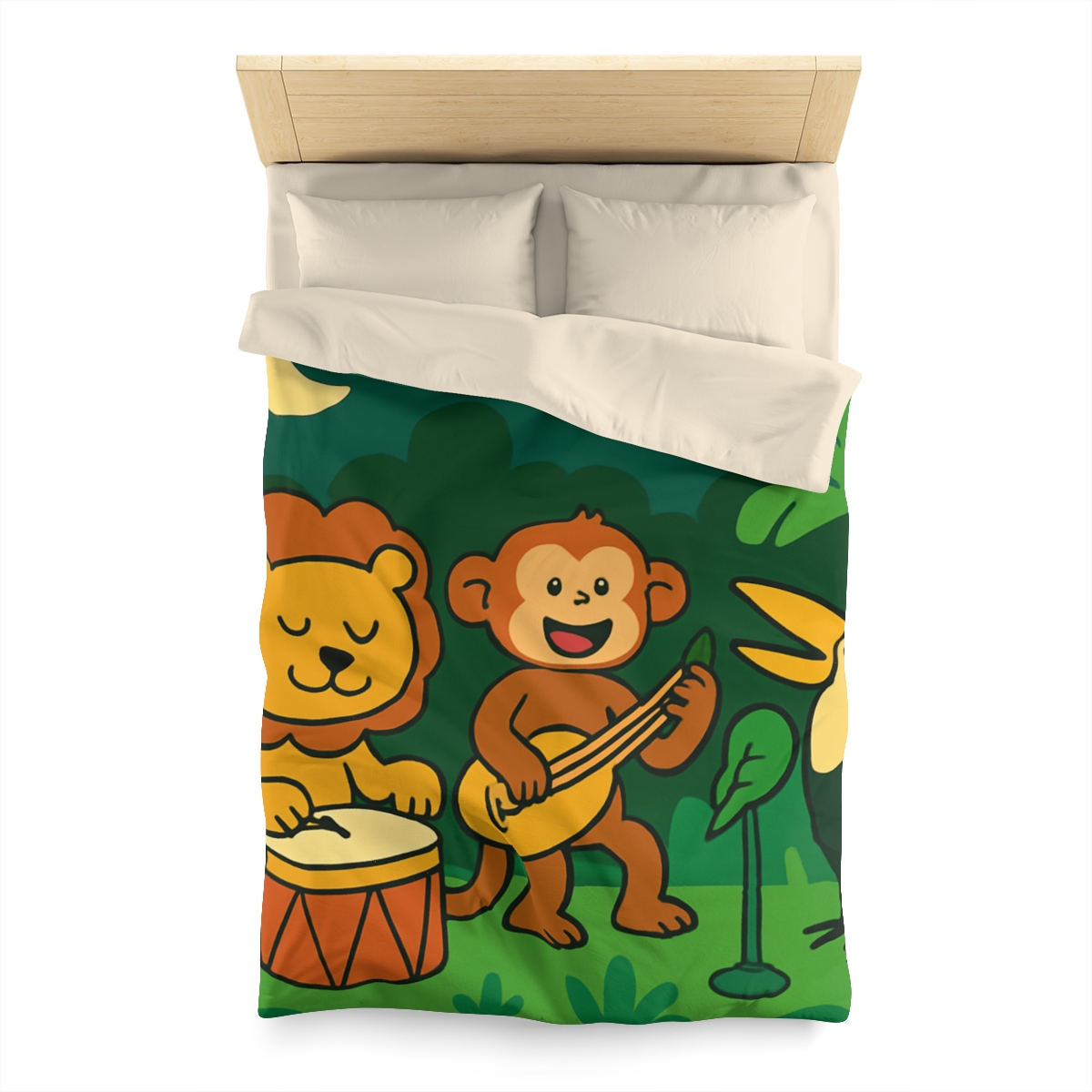 Moonlight Jungle Orchestra personalized bedding duvets