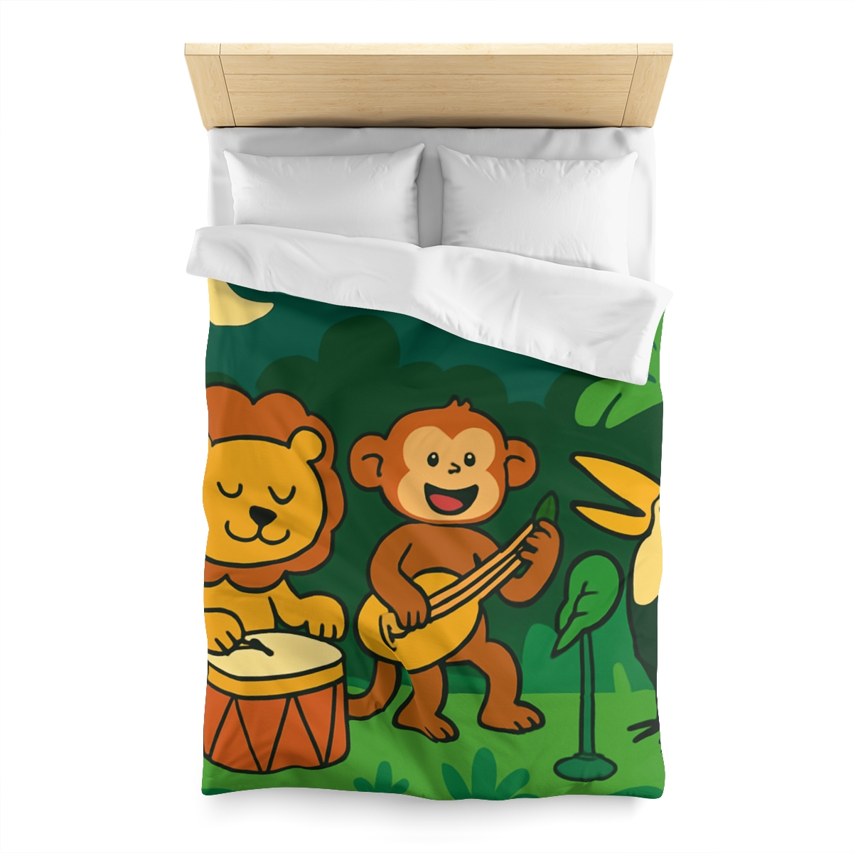 Moonlight Jungle Orchestra personalized bedding duvets
